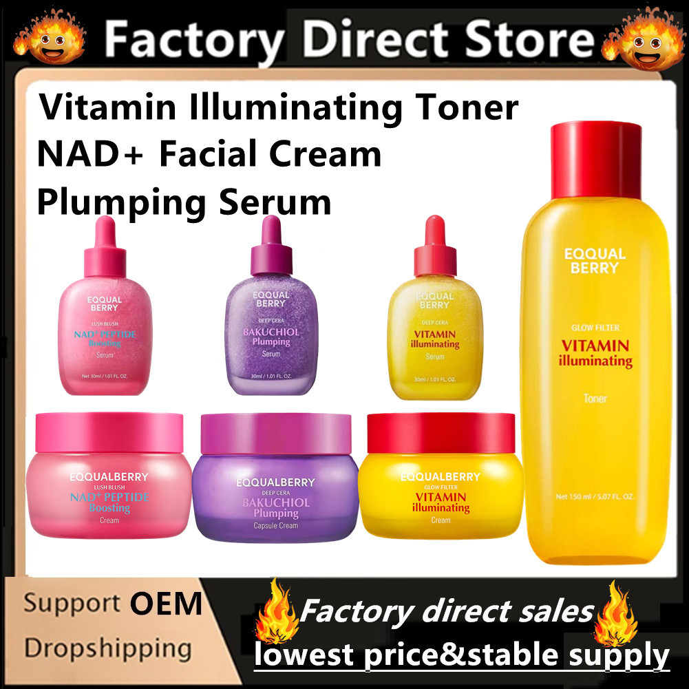 Vitamin C Serum - For EQQUALBERRY BAKUCHIOL Plumping Serum NAD+