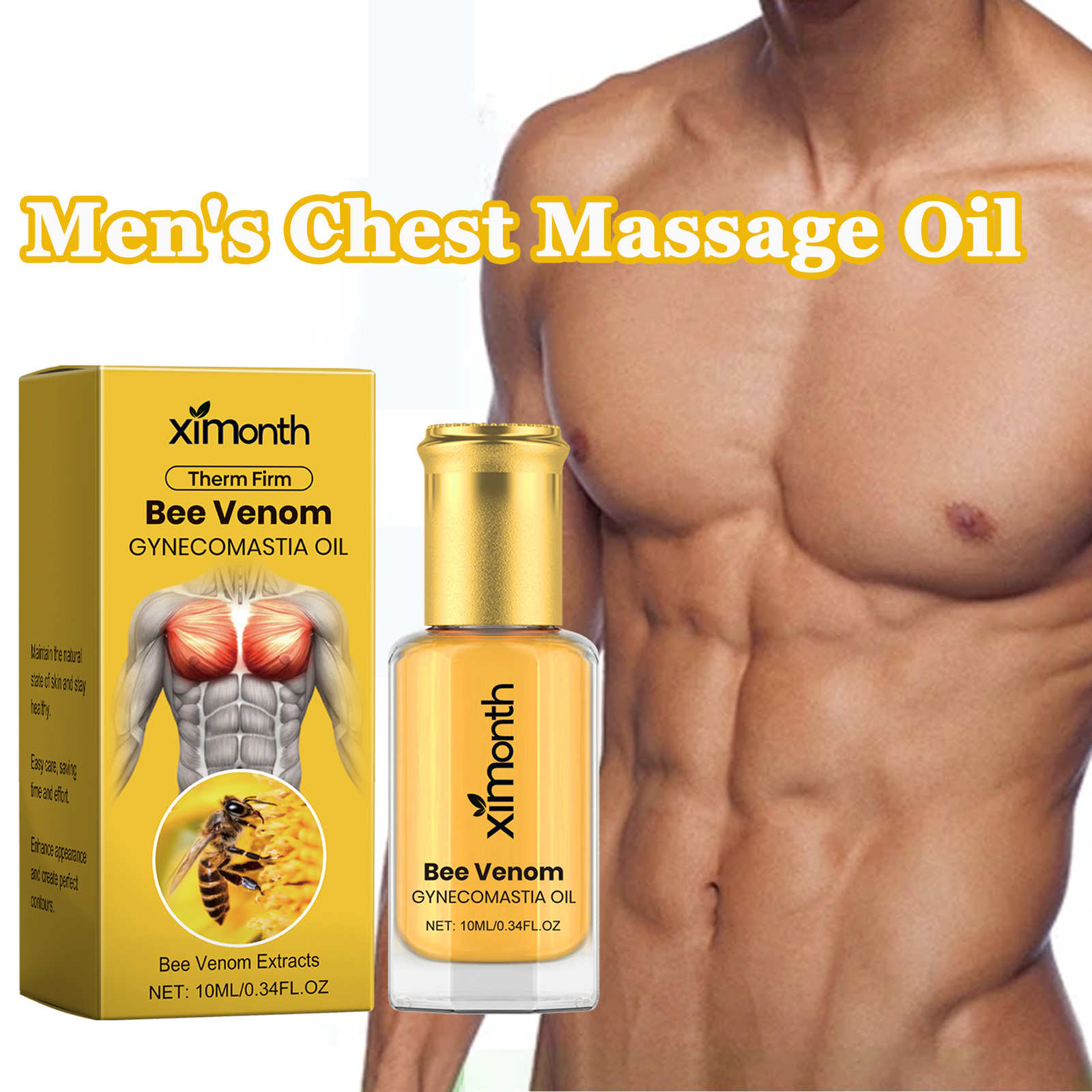 Bee Venom Men's Chest Massage  - огляд і ціна Skincare China