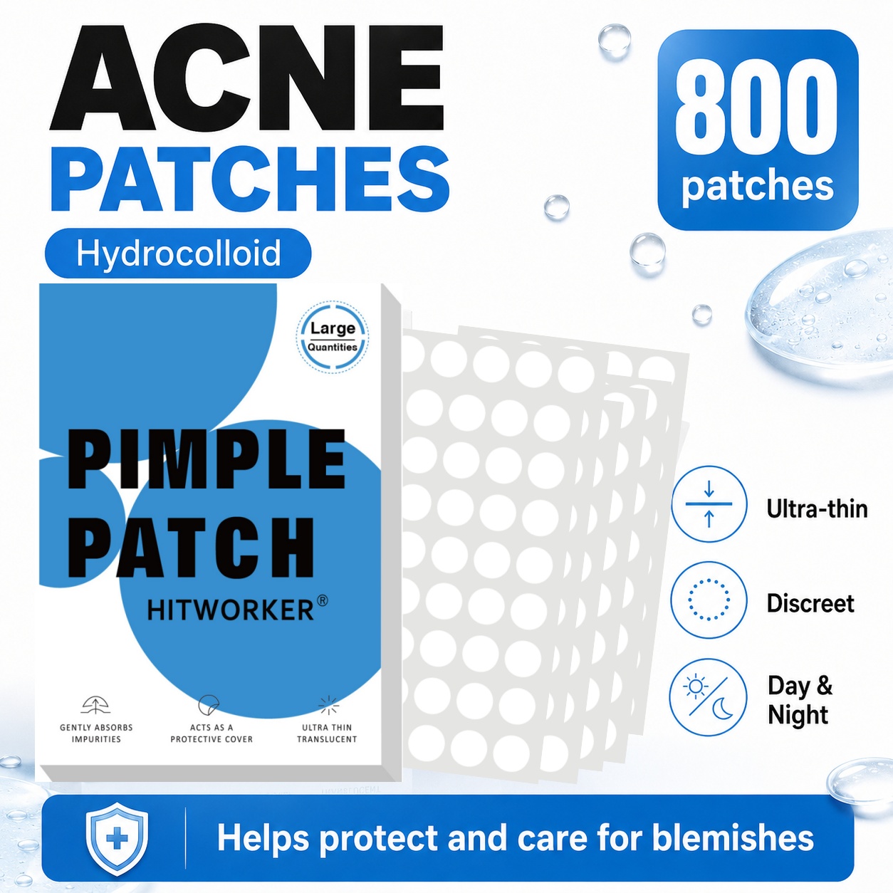 800Pcs Hydrocolloid Acne Pimpl - огляд і ціна Skincare China